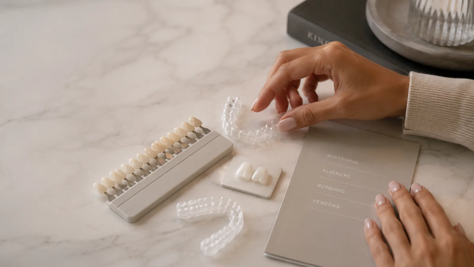 MDRN Dental Studio educational image for Clear Aligners or Cosmetic Bonding: Which Fixes the Smile Concern You Actually Notice?